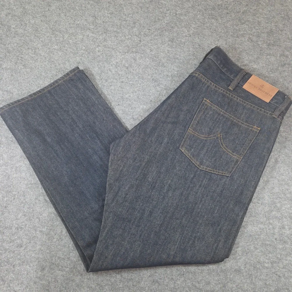 Brooks Brothers Straight Fit Jeans Men's 40x30 Dark Wash 100% Cotton Denim